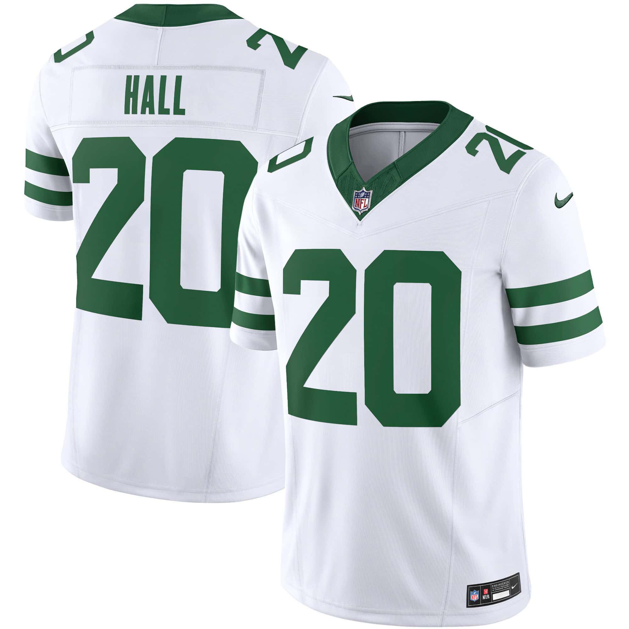Men New York Jets #20 Hall White 2024 Nike Limited NFL Jersey